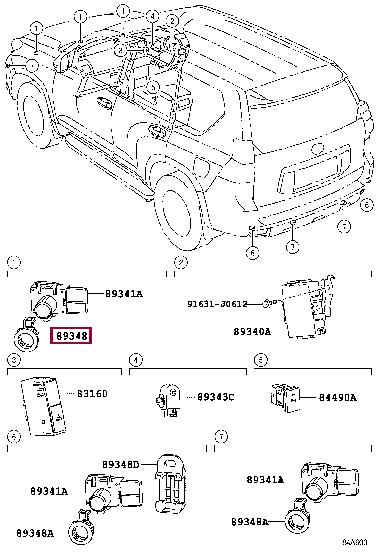 8934871010B5 Toyota Крепление датчики парктроника