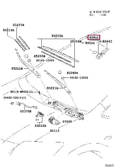 8994102010 Toyota Датчик дождя