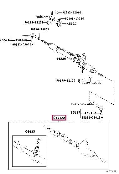 Toyota 04445-42020 Ремкомплект рулевого механизма 0444542020: Отличная цена - Купить в Украине на EXIST.UA! 0444542020 Toyota Ремкомплект рулевого механизма