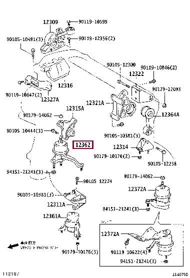 Купить Toyota 12362-36030 по низкой цене в Украине!