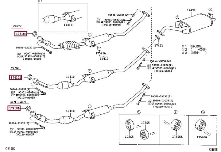 Toyota 17451-0D090 Прокладання вихлопної труби 174510D090: Купити в Україні - Добра ціна на EXIST.UA!