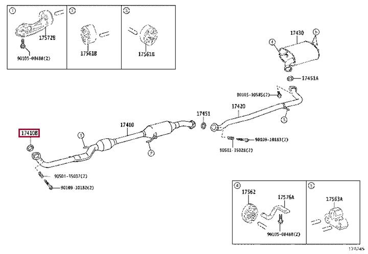 Toyota 17451-75010 Прокладка вихлопної системи 1745175010: Приваблива ціна - Купити в Україні на EXIST.UA! 1745175010 Toyota Прокладка вихлопної системи