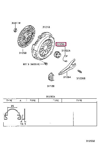 Toyota 31230-53010 Підшипник вижимний 3123053010: Купити в Україні - Добра ціна на EXIST.UA!