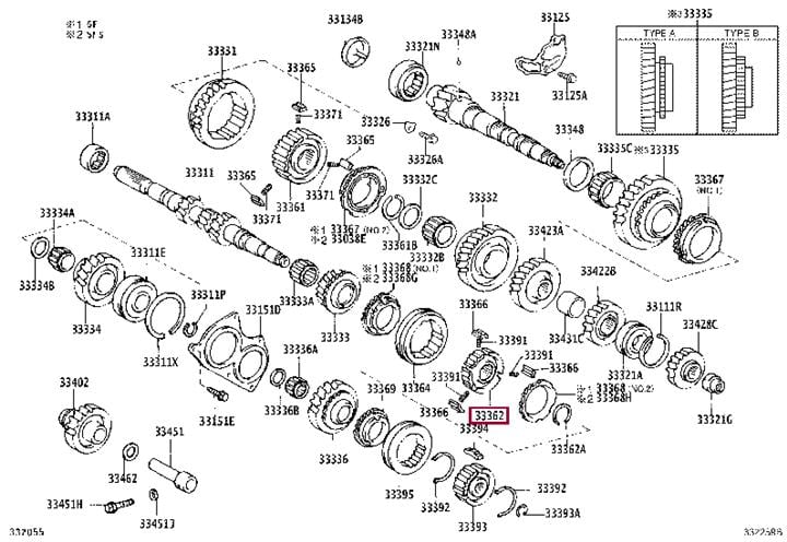 3336212051 Toyota Шестерня