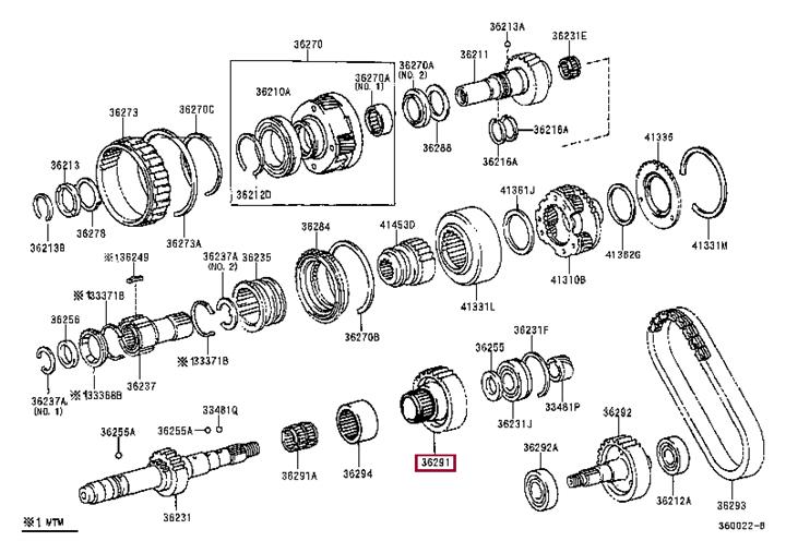 3629160010 Toyota Шестерня