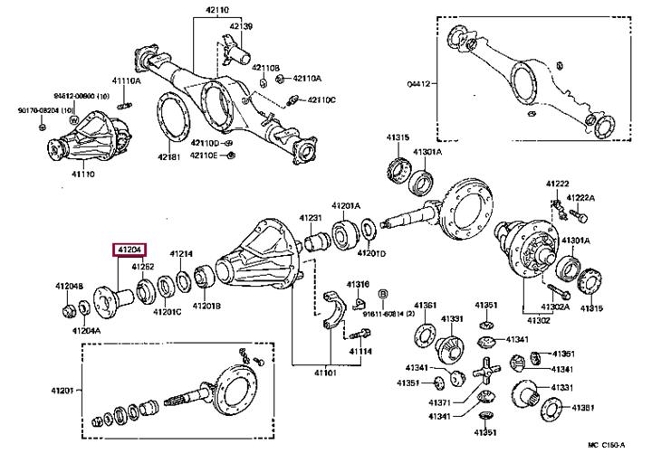 4120460050 Toyota Фланець