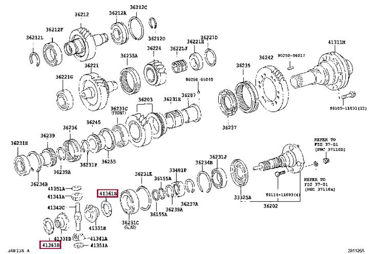 4136160G30 Toyota Шайба клапана, регулировочная