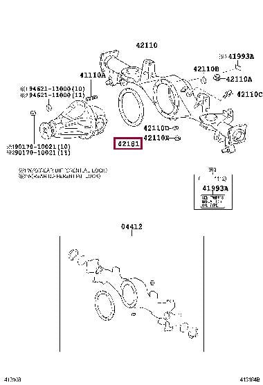 4218160150 Toyota Прокладка дифференциала