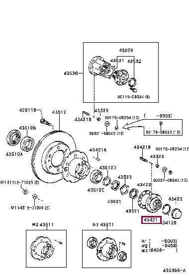 Toyota 43421-60022 Фланец 4342160022: Отличная цена - Купить в Украине на EXIST.UA! 4342160022 Toyota Фланец