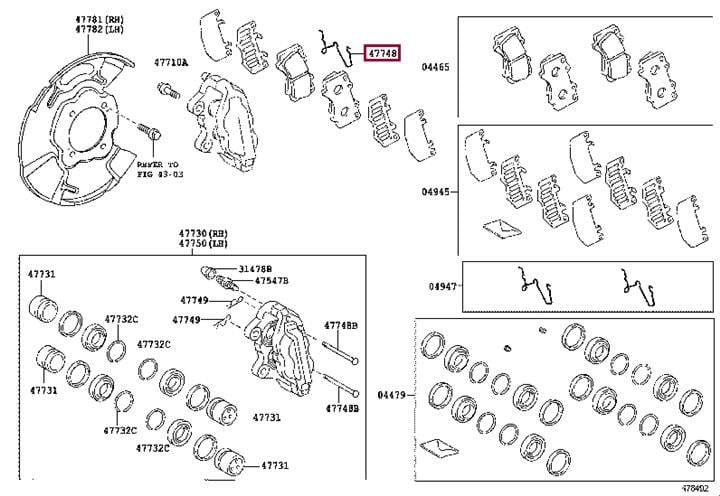Пружина колодок тормозных Toyota 47748-35010