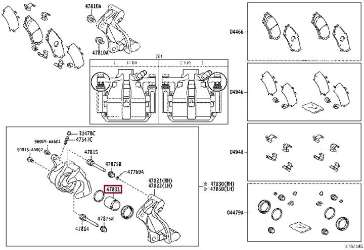 Toyota 47831-48110 Поршень суппорта 4783148110: Отличная цена - Купить в Украине на EXIST.UA! 4783148110 Toyota Поршень суппорта
