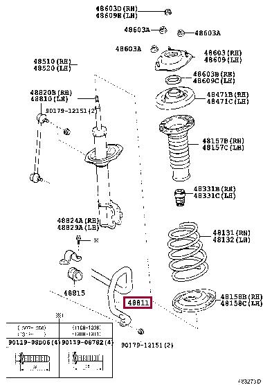 4881133160 Toyota Стабілізатор передній