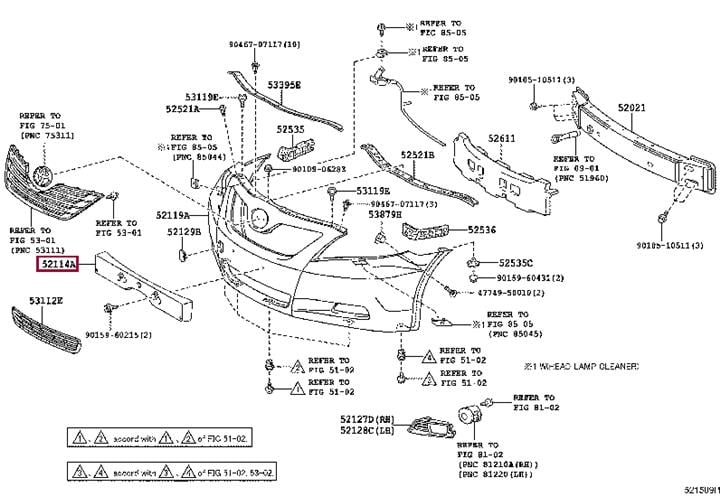 5211433160 Toyota Кронштейн бампера