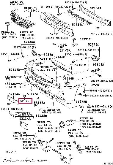 5212748903 Toyota Заглушка буксировочного крюка