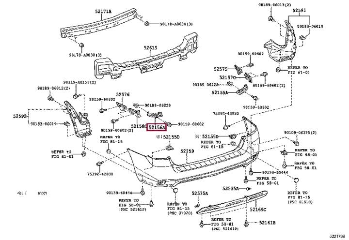 5215648040 Toyota Кронштейн бампера