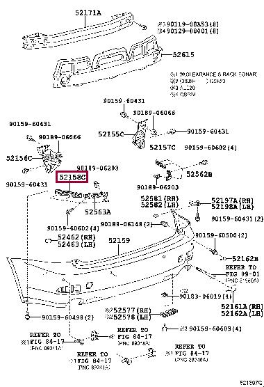 5215853040 Toyota Кронштейн бампера