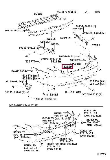 5215933919 Toyota Бампер задній