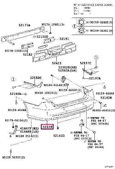 5215933923 Toyota Бампер задній