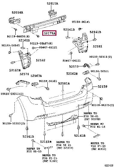 Toyota 52171-02080 Кронштейн бампера 5217102080: Отличная цена - Купить в Украине на EXIST.UA! 5217102080 Toyota Кронштейн бампера