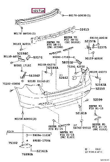 521710T020 Toyota Кронштейн бампера
