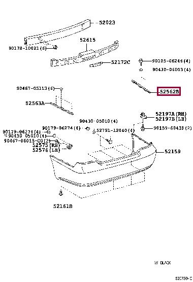 5256233010 Toyota Крепление бампера