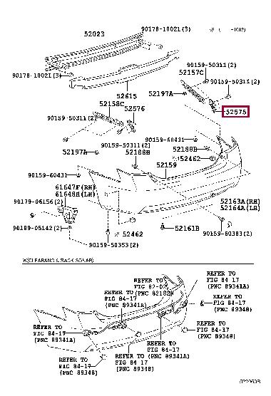 Toyota 52575-33110 Крепление бампера 5257533110: Отличная цена - Купить в Украине на EXIST.UA! 5257533110 Toyota Крепление бампера