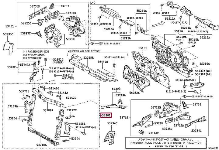 5320102905 Toyota Панель передняя