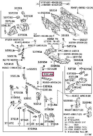 5321405010 Toyota Кронштейн радиатора