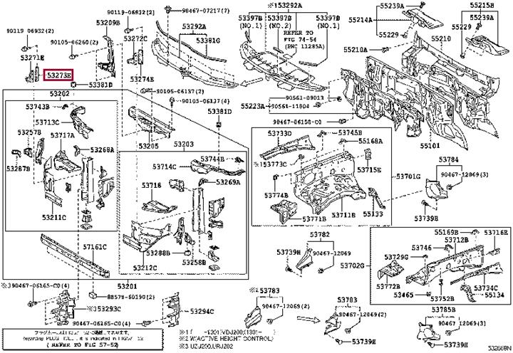 5327360070 Toyota Кронштейн бампера