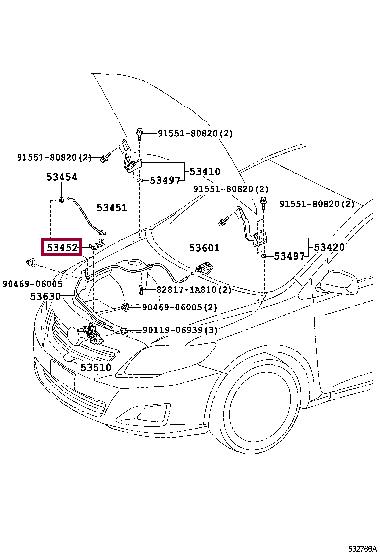 Купить Toyota 53452-12070 по низкой цене в Украине!