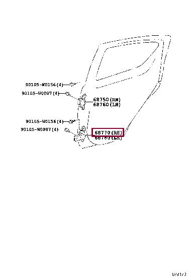 6877052031 Toyota Петля двери