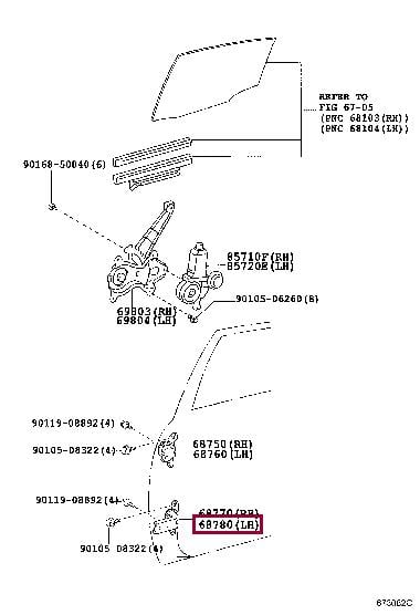 6878060031 Toyota Шарнир двери