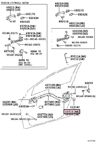 6903042221 Toyota Замок двери
