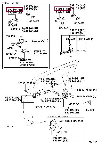 692110D901 Toyota Ручка двери
