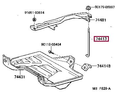 Toyota 74451-35090 Болт 7445135090: Отличная цена - Купить в Украине на EXIST.UA! 7445135090 Toyota Болт