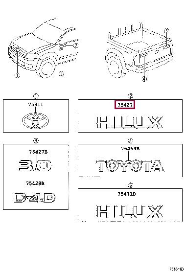 754270K040 Toyota Емблема