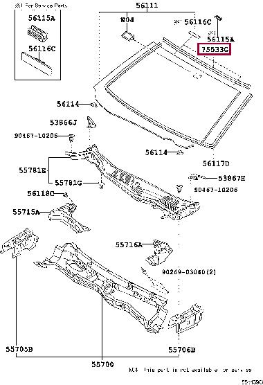 7553130370 Toyota Молдинг