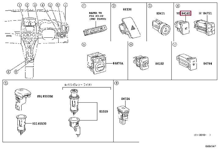 8416012060 Toyota Выключатель