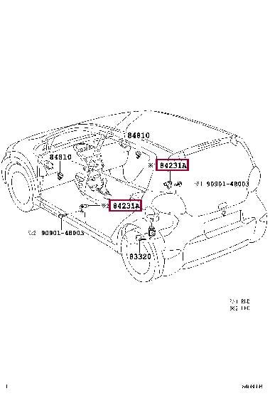 Toyota 84231-0D030 Концевик двери 842310D030: Отличная цена - Купить в Украине на EXIST.UA! 842310D030 Toyota Концевик двери