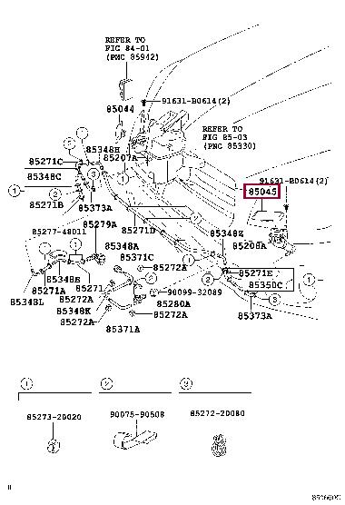 8504542010B1 Toyota Форсунка омивача фари