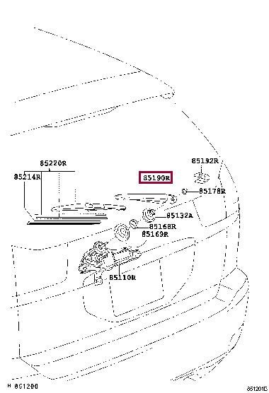 8524148050 Toyota Важіль склоочисника