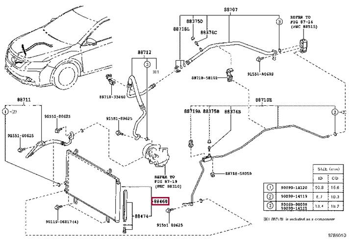 8846033140 Toyota Радиатор кондиционера (Конденсатор)