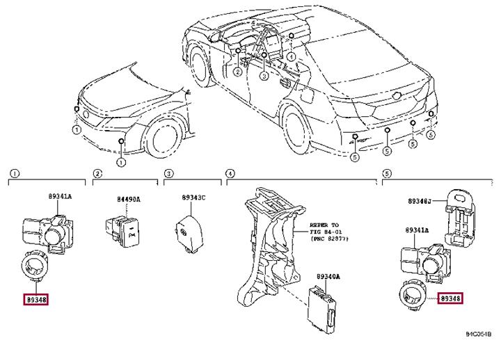 8934833100B2 Toyota Окантовка датчик парктроника
