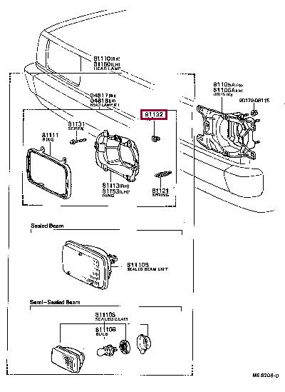 Toyota 90189-05015 Втулка с прямоугольной шляпкой 9018905015: Отличная цена - Купить в Украине на EXIST.UA! 9018905015 Toyota Втулка с прямоугольной шляпкой
