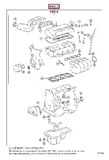 Toyota 04111-0D371 Прокладка двигуна, комплект 041110D371: Приваблива ціна - Купити в Україні на EXIST.UA! 041110D371 Toyota Прокладка двигуна, комплект