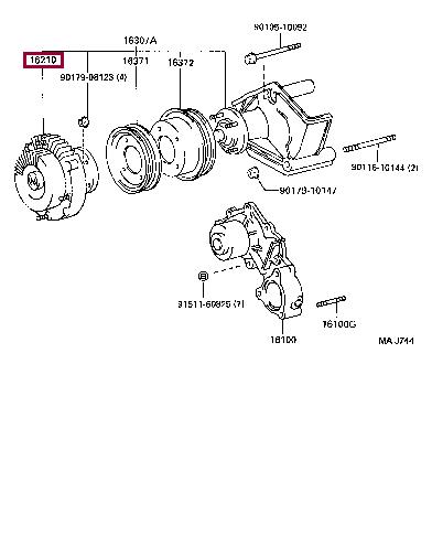 1621062030 Toyota Вискомуфта в сборе