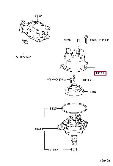 1910174110 Toyota Крышка распределителя зажигания
