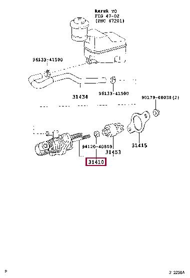 3142033030 Toyota Цилиндр сцепления главный