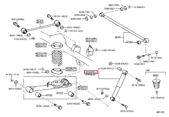 Toyota 48531-80561 Амортизатор 4853180561: Отличная цена - Купить в Украине на EXIST.UA! 4853180561 Toyota Амортизатор