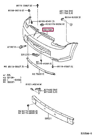 5211917931 Toyota Бампер передній